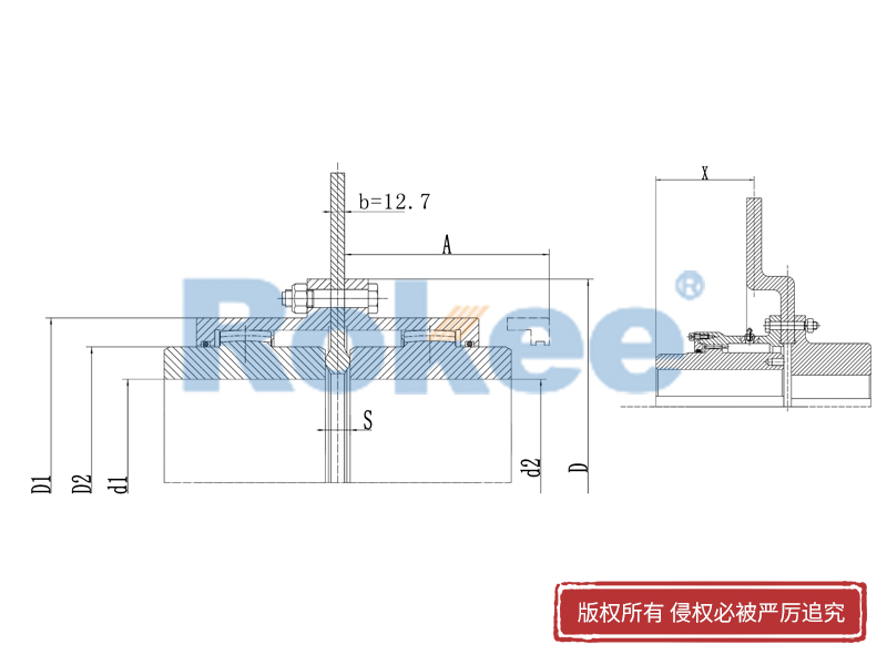 RODP制動盤型鼓形齒式聯(lián)軸器,鼓形齒聯(lián)軸器廠家,鼓形齒聯(lián)軸器生產(chǎn)廠家