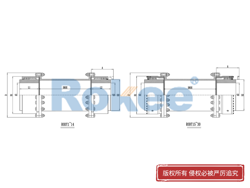 RODT中間接管型鼓形齒式聯(lián)軸器,鼓形齒聯(lián)軸器廠家,鼓形齒聯(lián)軸器生產(chǎn)廠家