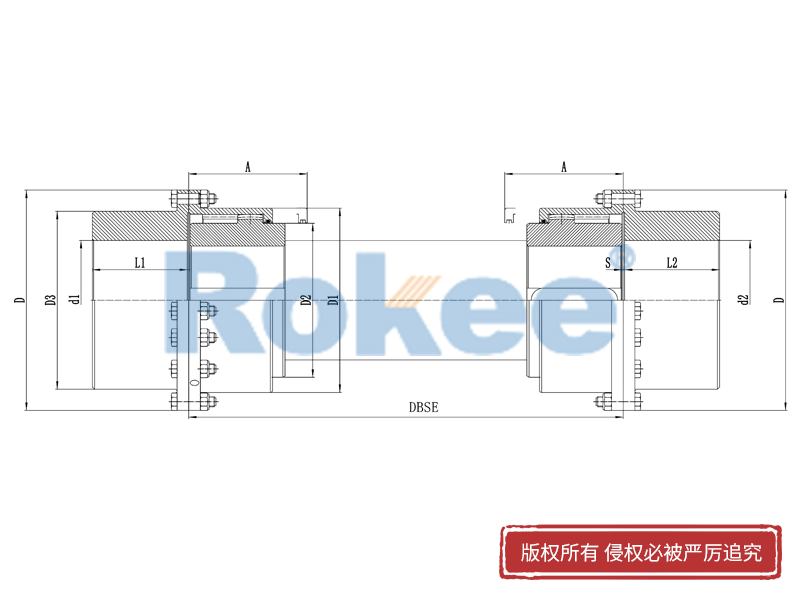 RODX中間接軸型鼓形齒式聯(lián)軸器,鼓形齒聯(lián)軸器廠家,鼓形齒聯(lián)軸器生產(chǎn)廠家